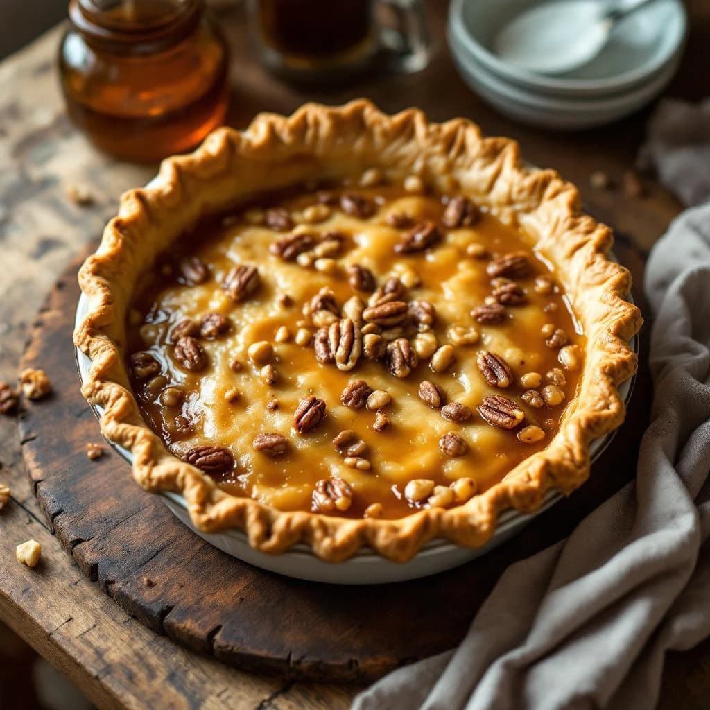 Maple Syrup and Nut Pie